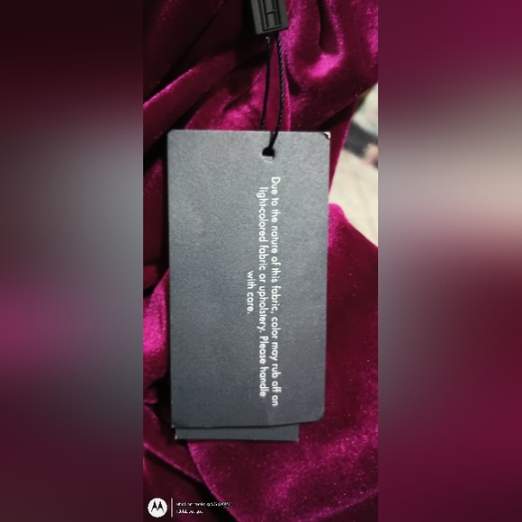 Slvls MockNeck Velvet Burnout Midi TrapezeDress Fuchsia - Picture 16 of 16